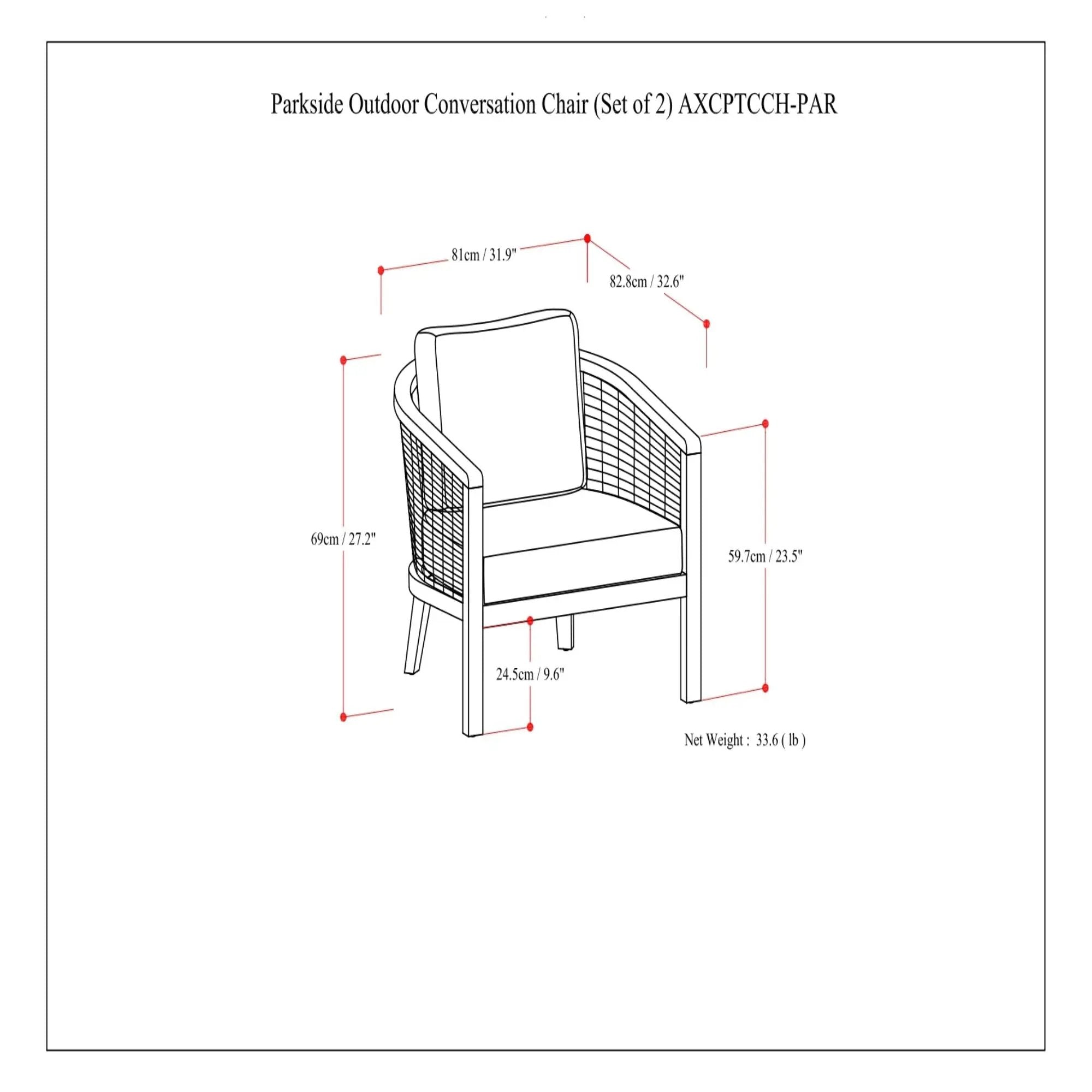 Parkside - Outdoor Conversation Chair (Set of 2) - Natural by HouseOfZazla