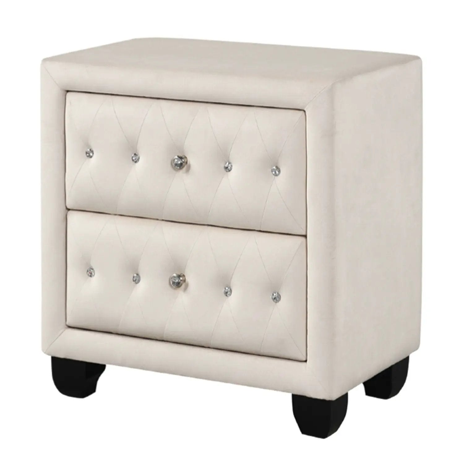 Sophia - 2 Drawer Upholstered Nightstand by HouseOfZazla