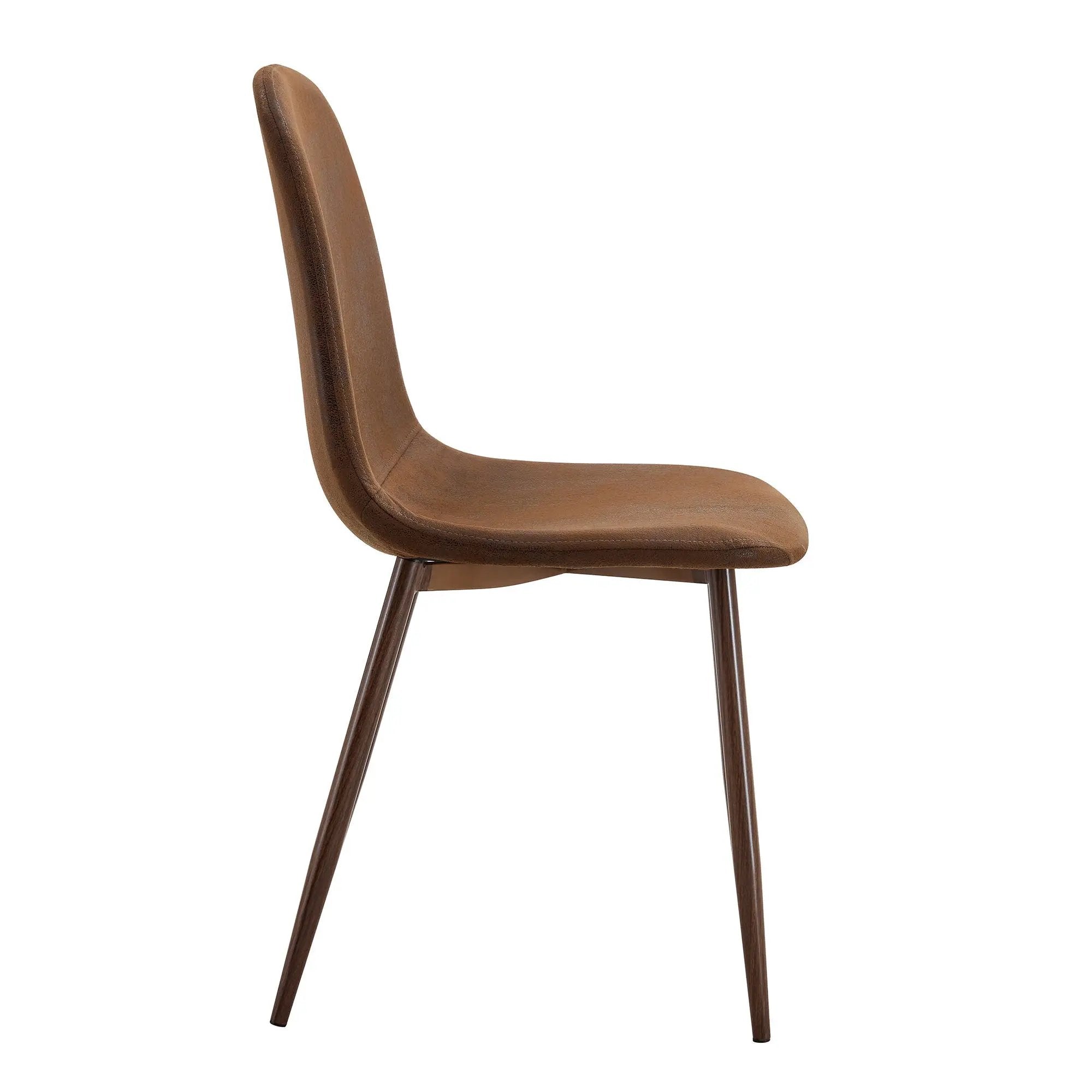 (Set of 4) Backrest AndTransfer Legs Chairs Adding A Touch Of Elegance To Minimalist And Scandinavian Style Homes - Walnut by HouseOfZazla