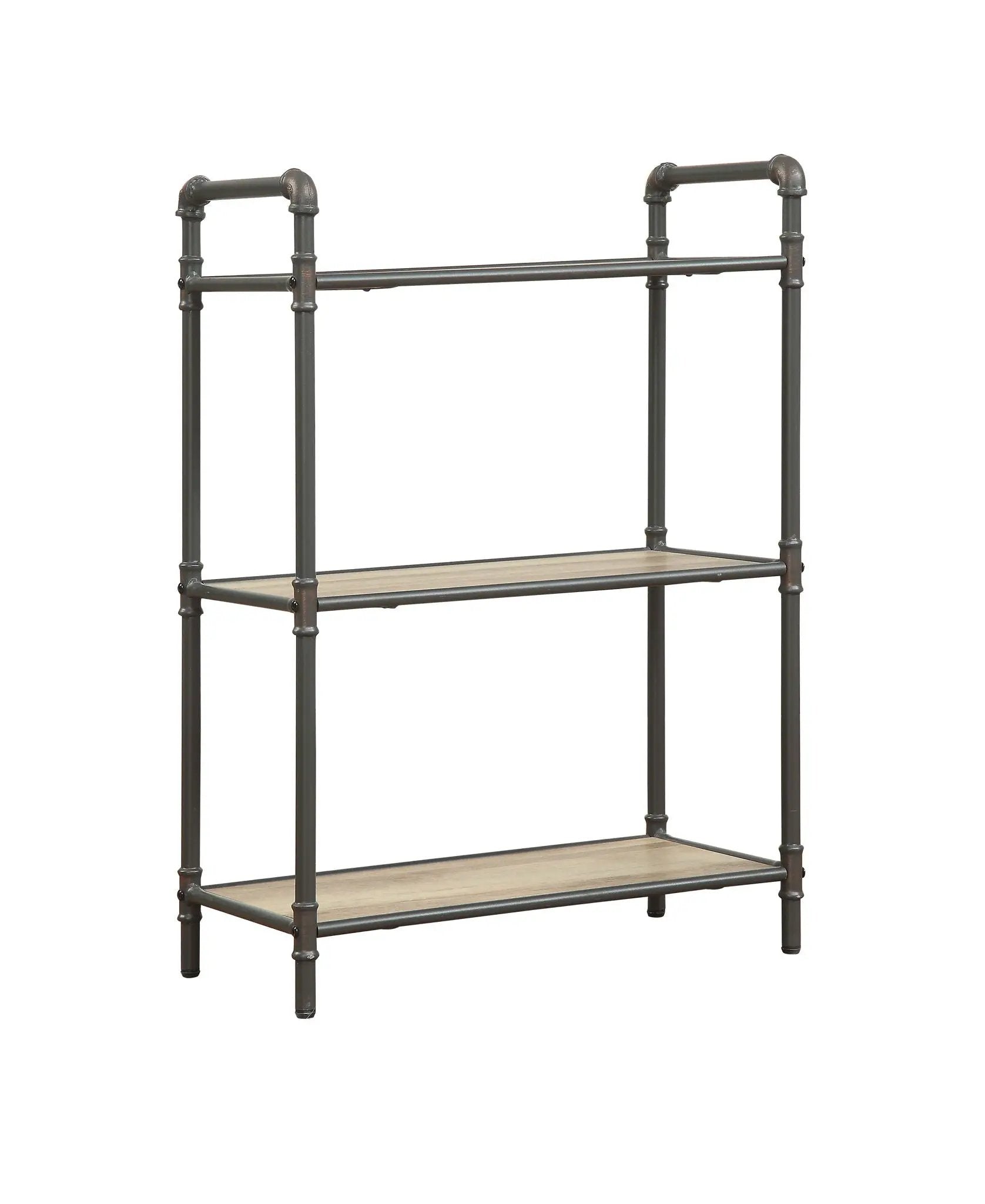 Itzel Antique Bookshelf - Gray / Oak by HouseOfZazla
