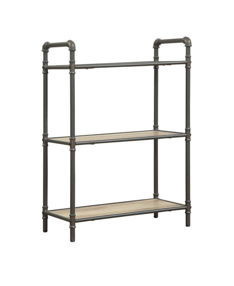 Itzel Antique Bookshelf - Gray / Oak by HouseOfZazla