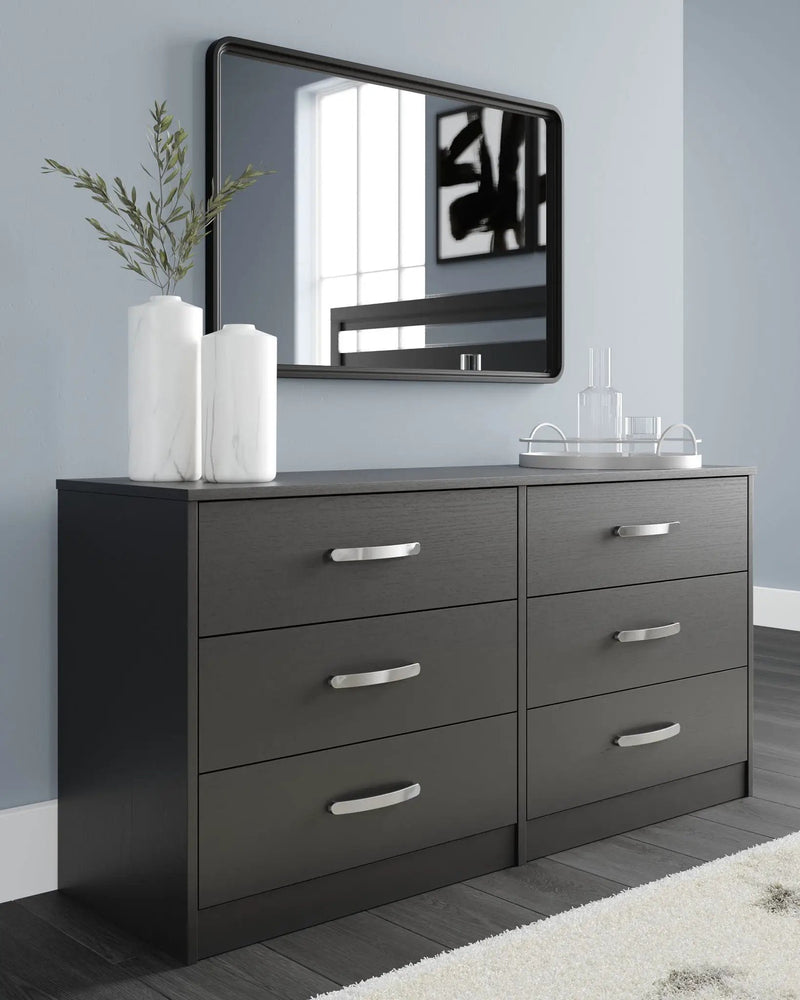 Finch - Six Drawer Dresser - Black by Unique Piece Furniture