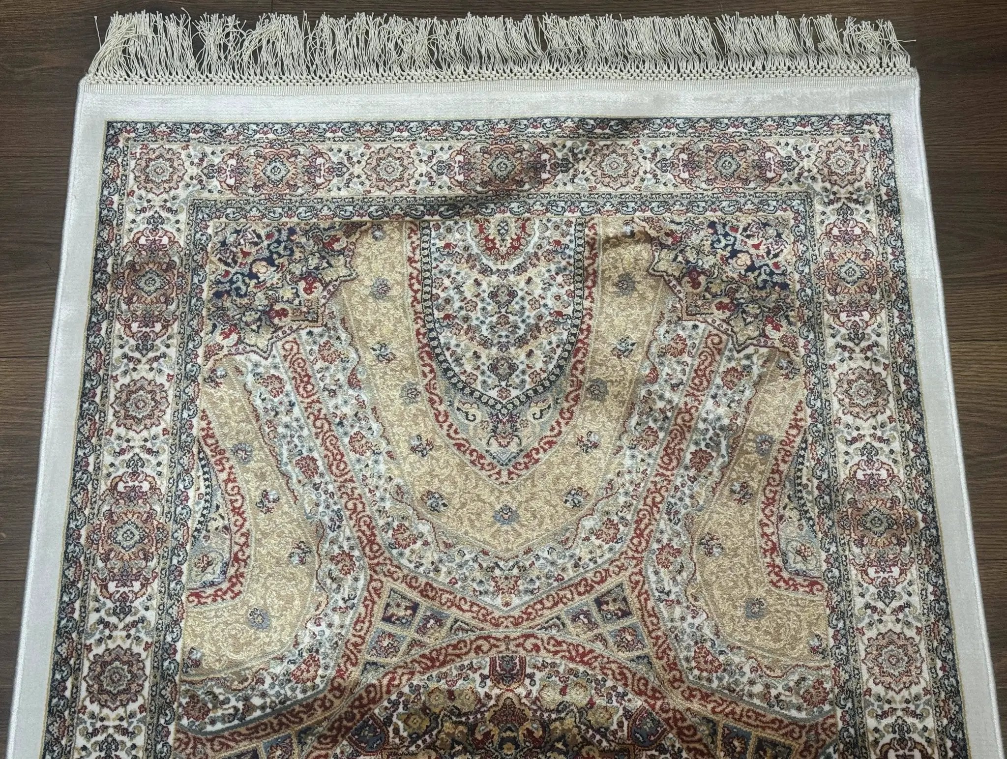 Turkish Silk Runner Rug 2.6 x 13, Dome Design, Hereke Runner, Bamboo Silk, New by Jewel Rugs