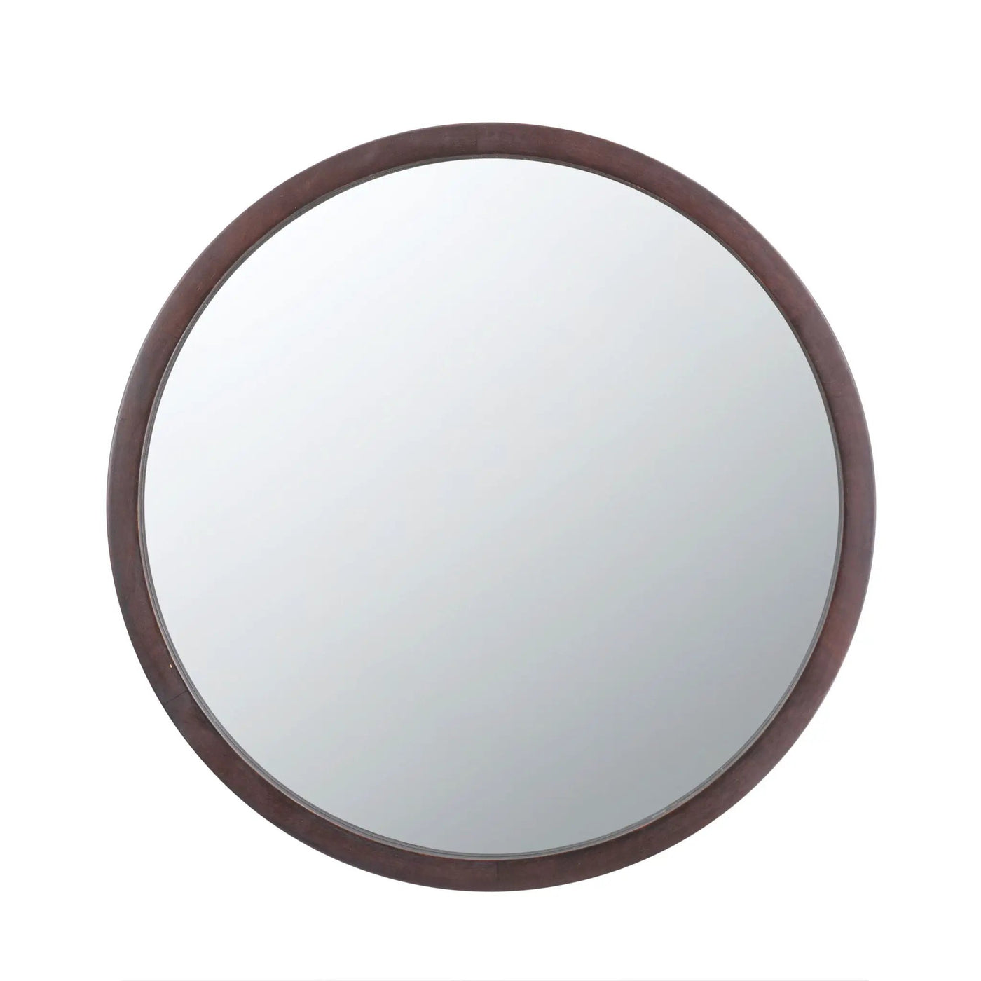 Circle Wall Mirror With Wooden Frame, Wall Mirror For Living Room by Unique Piece Furniture