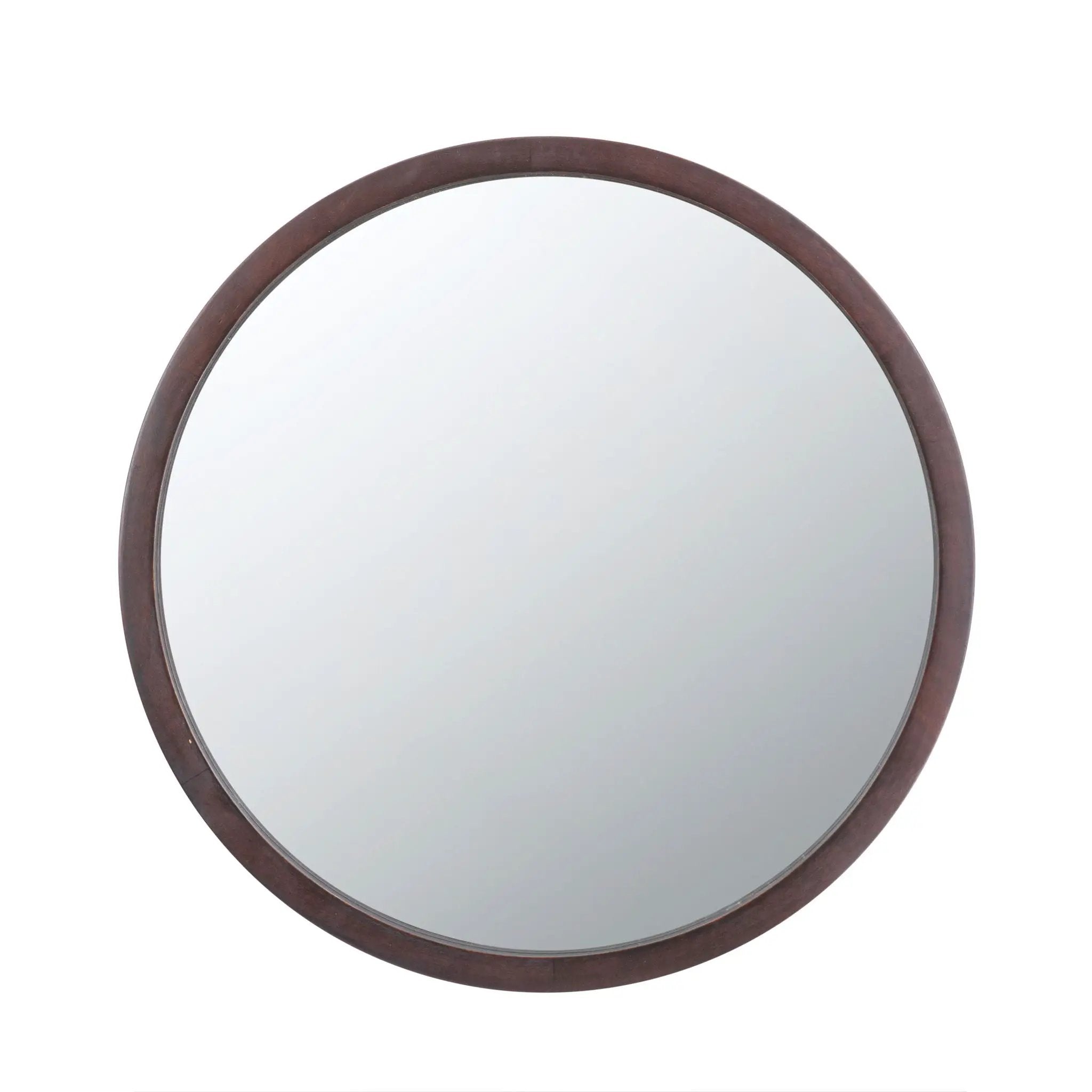 Circle Wall Mirror With Wooden Frame, Wall Mirror For Living Room by Unique Piece Furniture