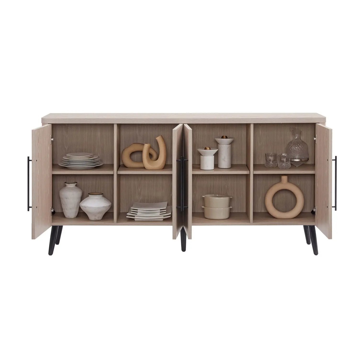 Jodie - Fluted Sideboard - Oak by HouseOfZazla