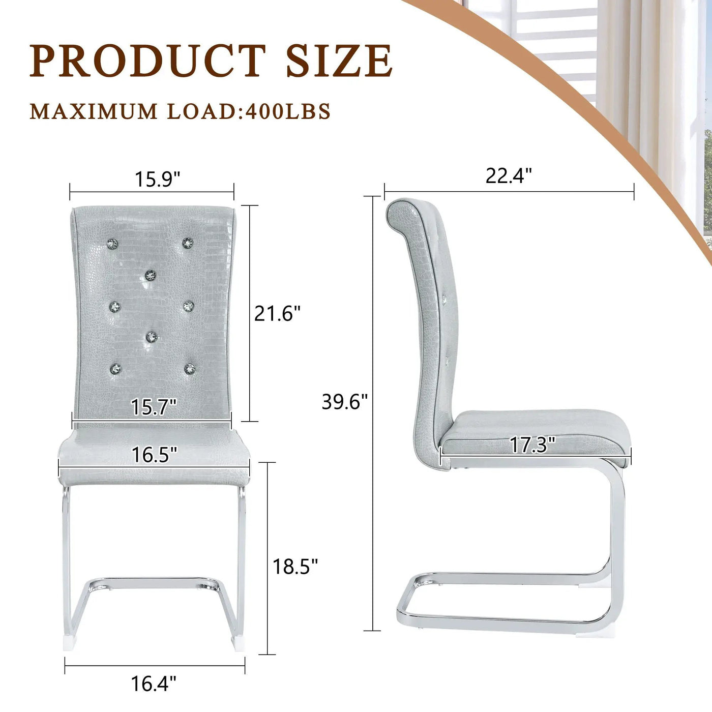 Elegant Design Upholstered Dining Chairs by Unique Piece Furniture