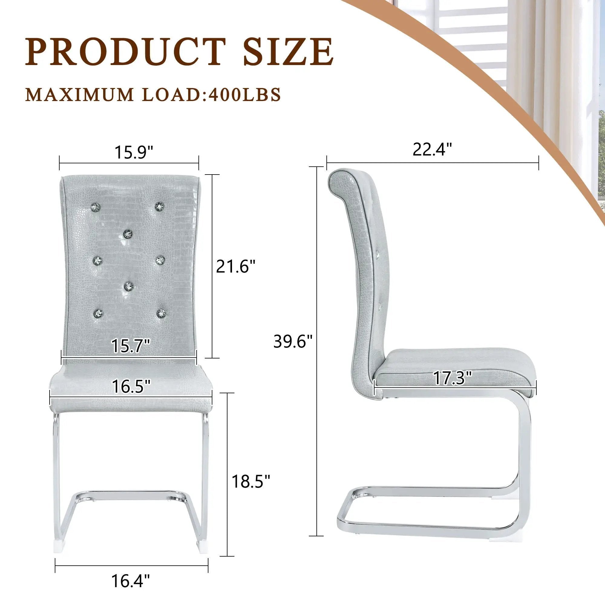 Elegant Design Upholstered Dining Chairs by Unique Piece Furniture