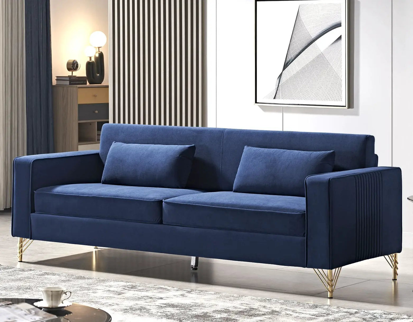 Aesthetic 3 Seater Couch With Classic Modern Appeal And Luxurious Soft Comfort by Unique Piece Furniture