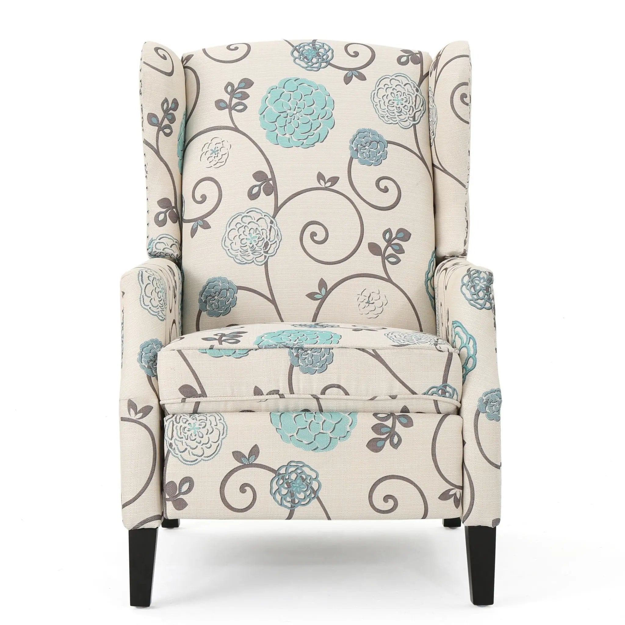 Westeros Wing Back Fabric Upholstered Recliner by Unique Piece Furniture
