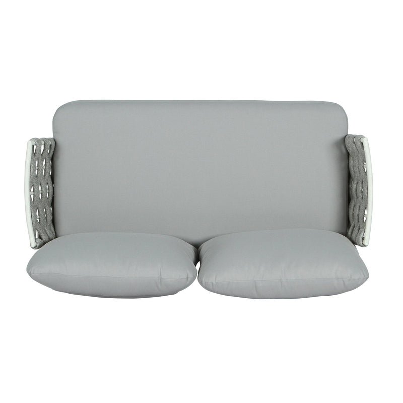 Mariano Steel 4-Pieces Conversation Set, Off White & Grey by HouseOfZazla