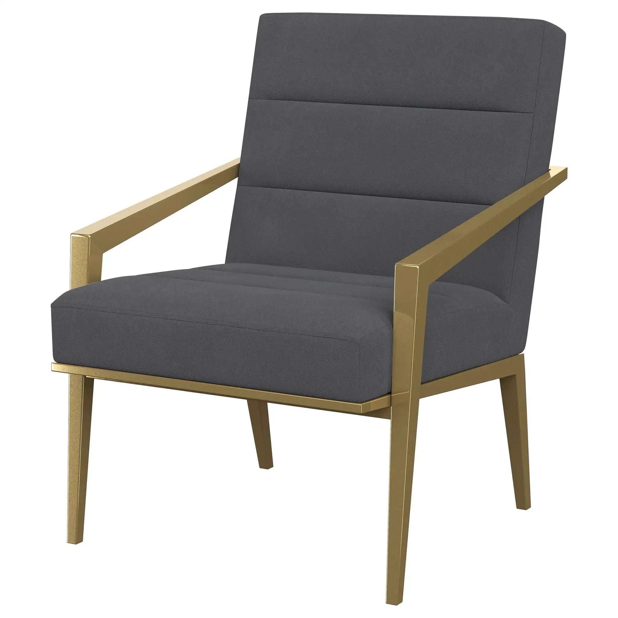 Kirra Upholstered Metal Arm Accent Chair Dark Grey by Unique Piece Furniture