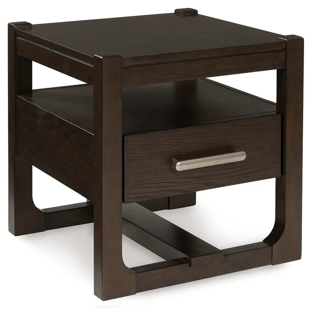 Breckington - Square End Table - Dark Brown by Unique Piece Furniture