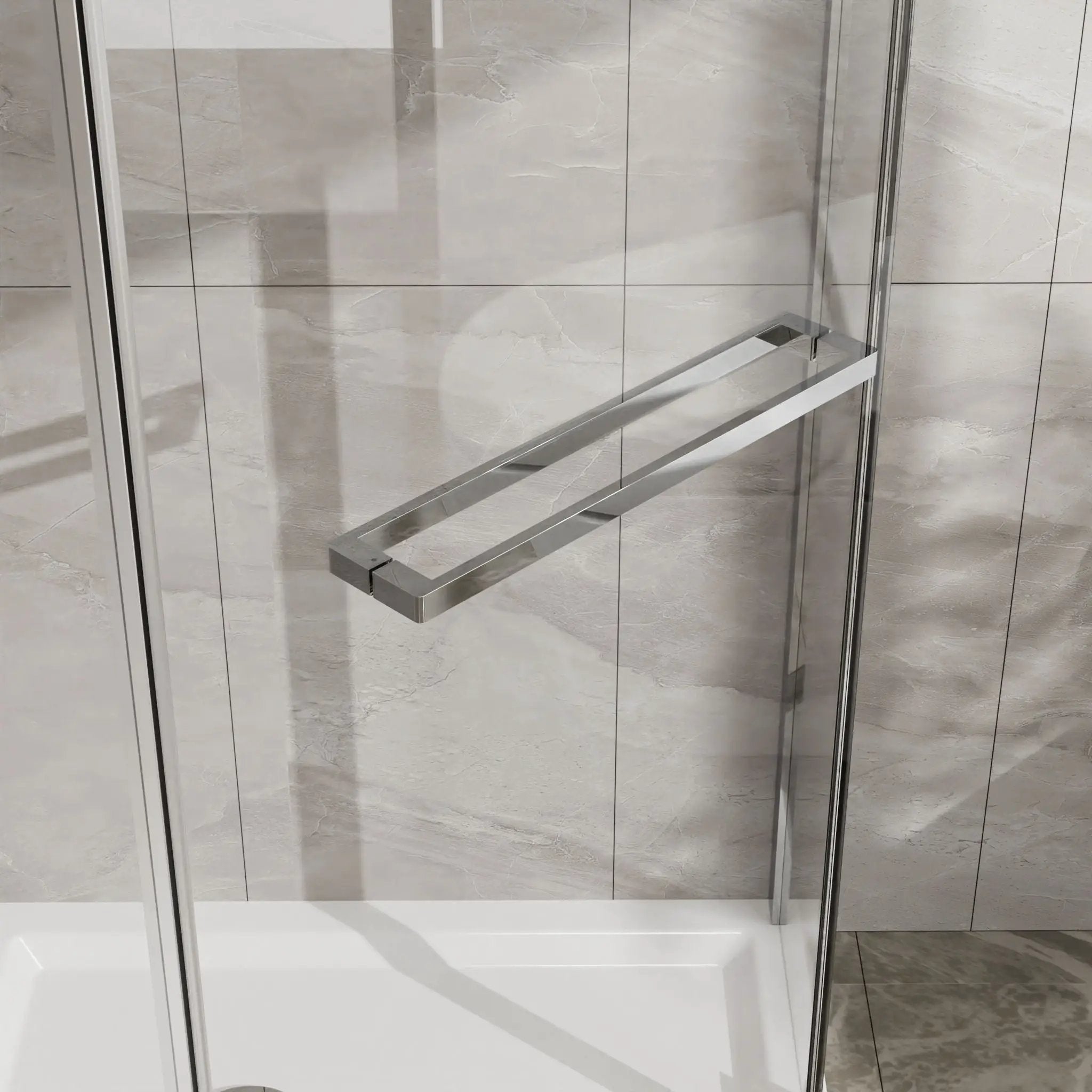 Durable Hardware Neo Angle Frameless Shower Door With Acrylic Base Combo by HouseOfZazla