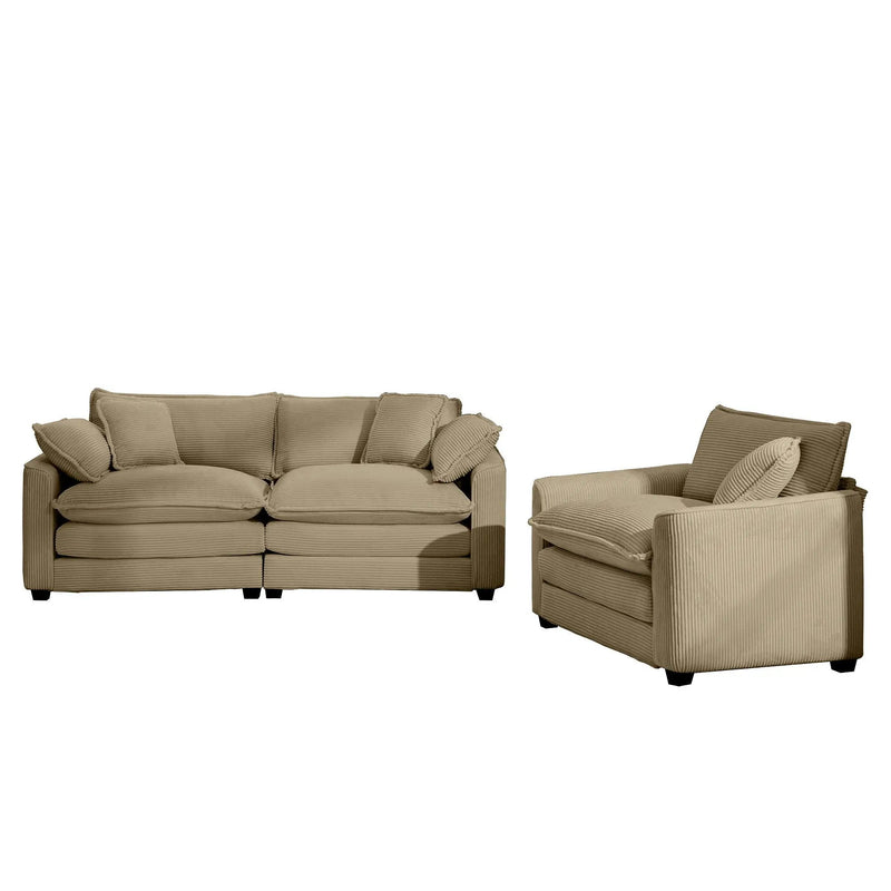 Elegant Oversized Sectional Sofa Set With Deep Seats And Flexible Layout by Unique Piece Furniture