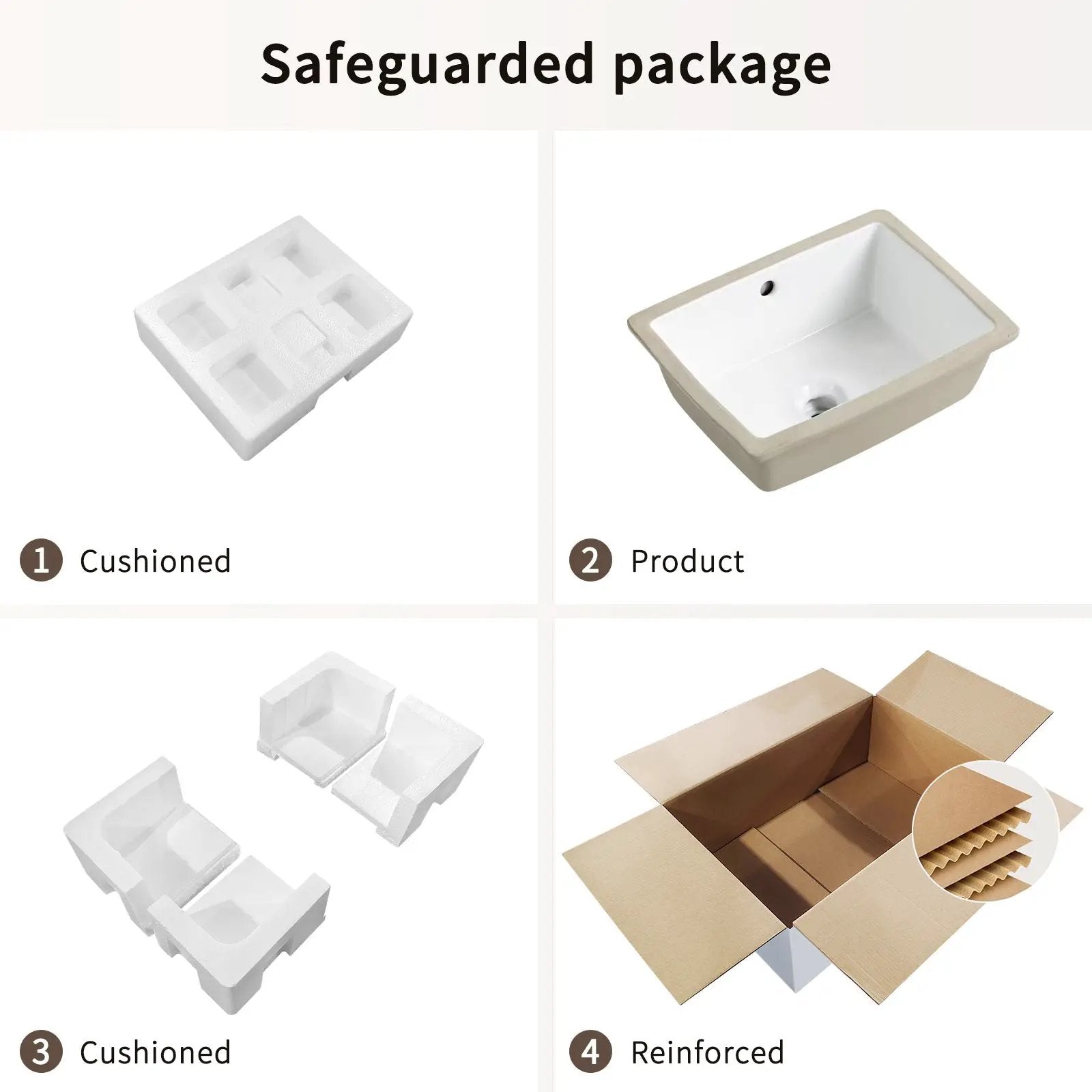 16 Inch Rectangle Undermount Bathroom Sink by HouseOfZazla