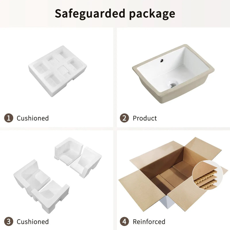 16 Inch Rectangle Undermount Bathroom Sink by HouseOfZazla