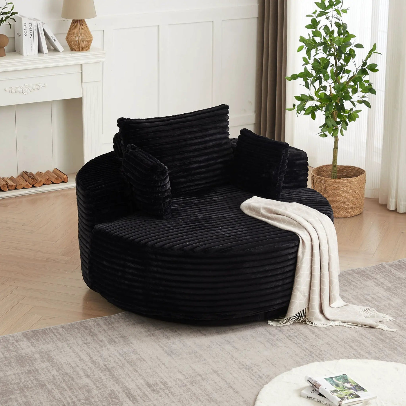 Swivel Chair With 360° Rotation For Living Room by HouseOfZazla