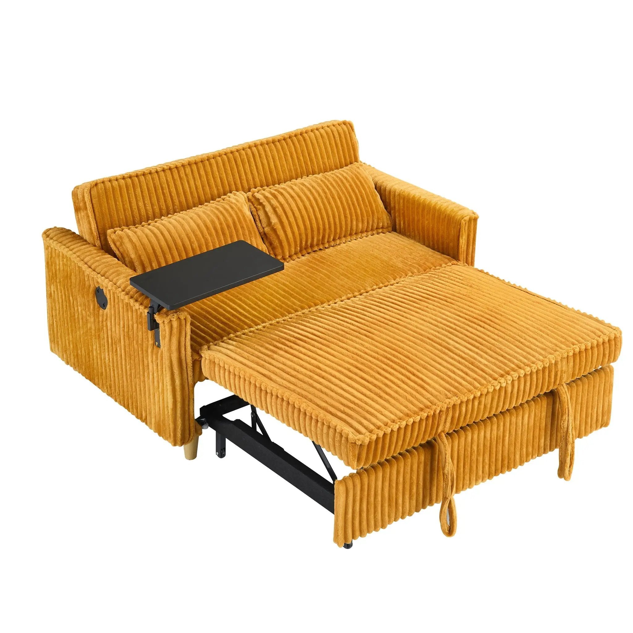 Pull Out Sofa With Movable Tabletop And USB Ports by HouseOfZazla