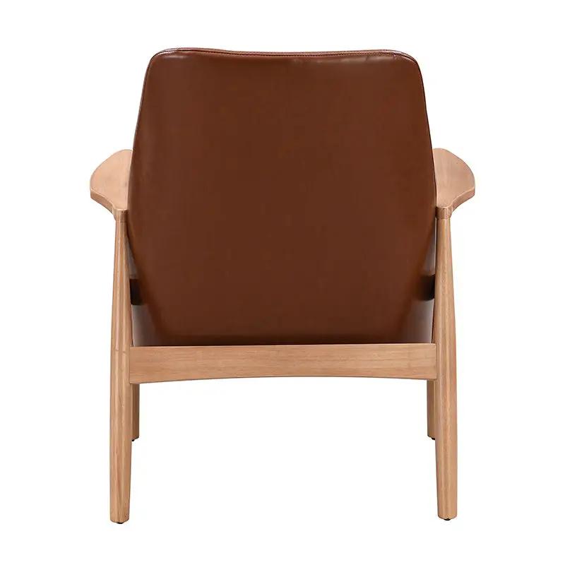 Mid-Century Modern Accent Armchair With High Back