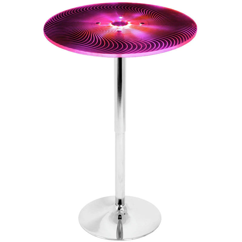Spyra - Contemporary Light Up Adjustable Bar Table - Multi by Unique Piece Furniture