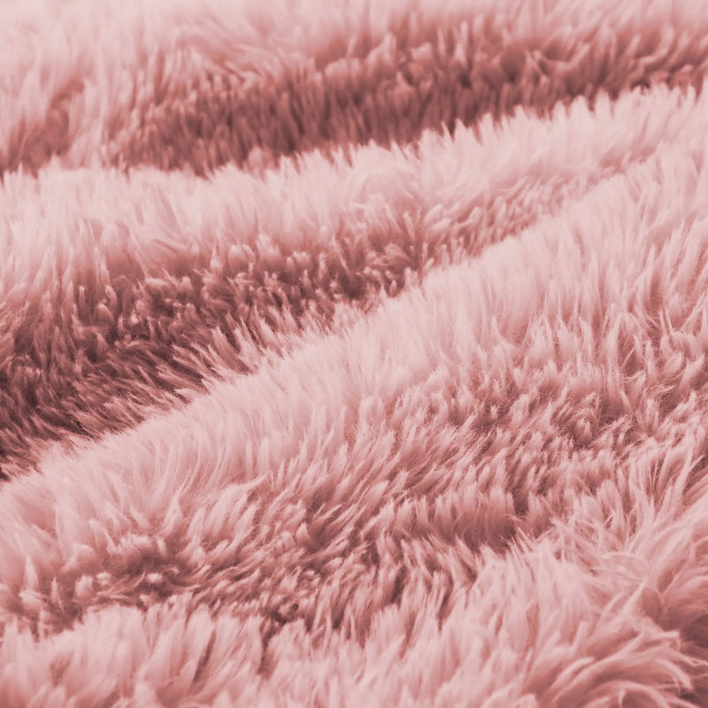 Aviana Ottoman Plush Fabric - Pink by HouseOfZazla