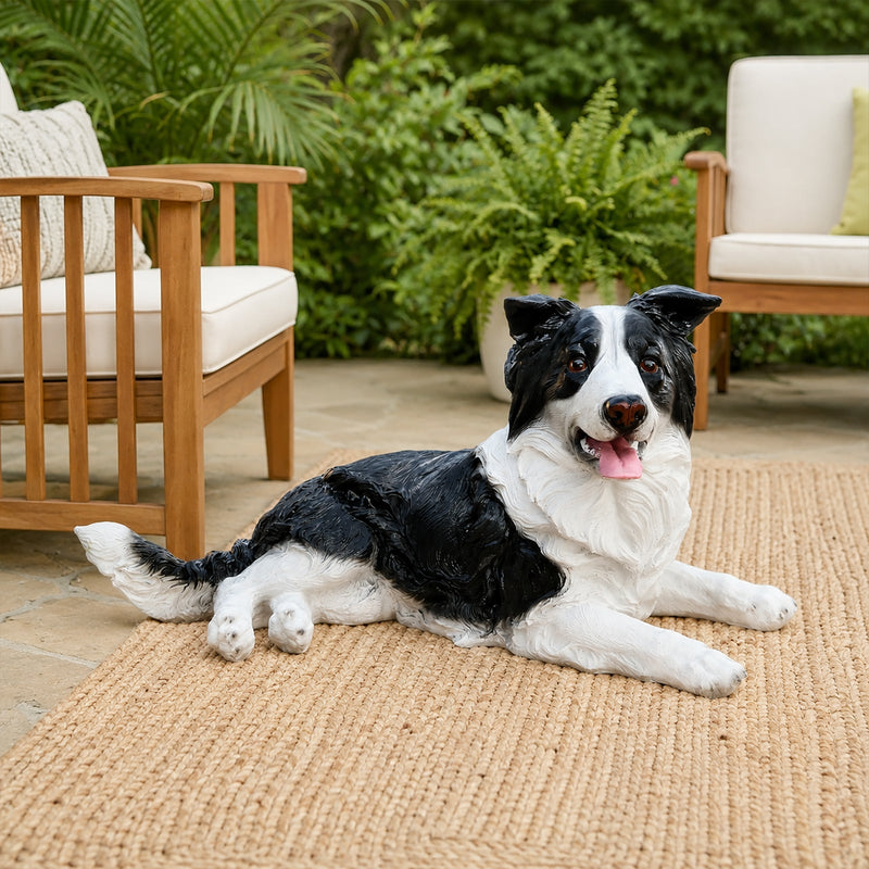 Outdoor Garden Border Collie Dog Statue Greeter by HouseOfZazla
