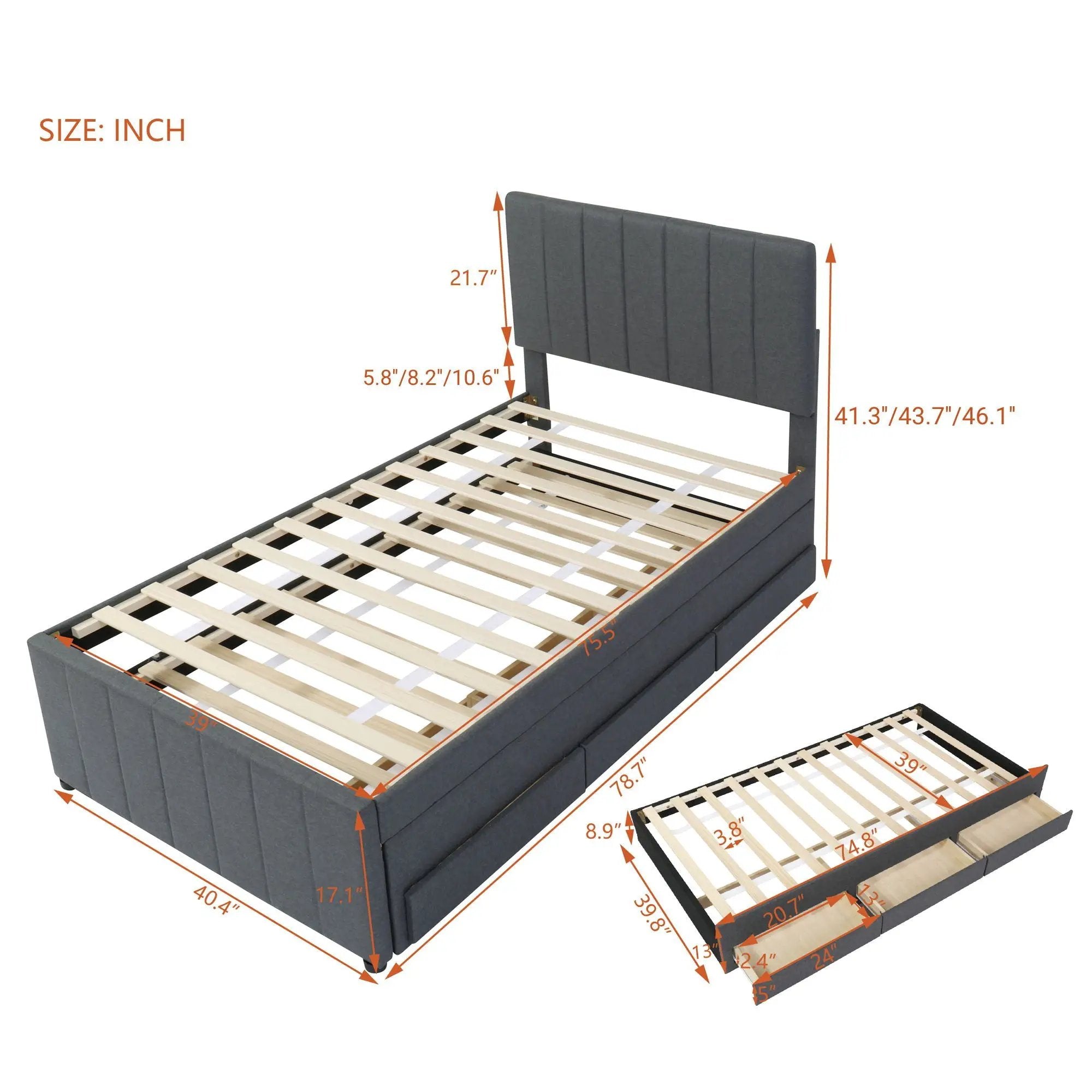 Upholstered Design Platform Bed With Trundle by HouseOfZazla
