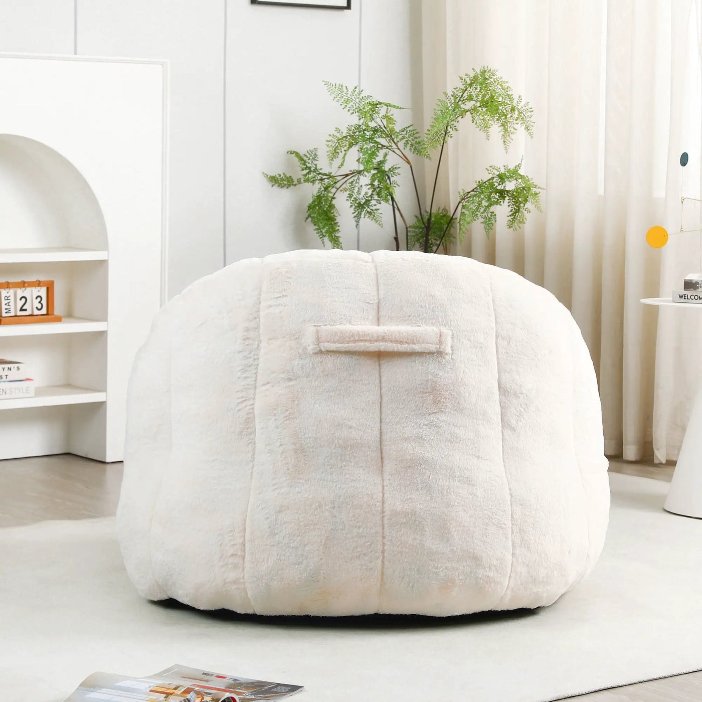 Beanbag Chair, Beanbag Sofa Chair With Armrests Stuffed High Density Foam by HouseOfZazla