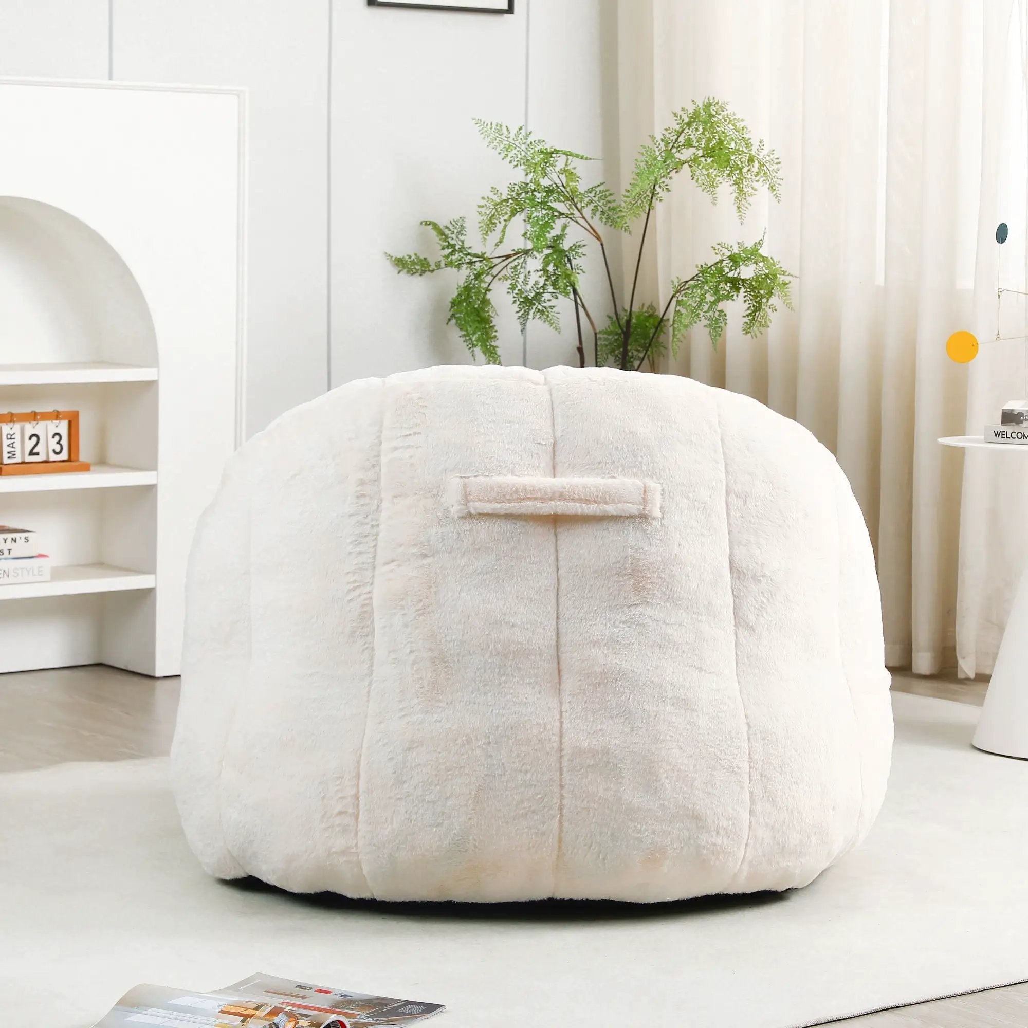 Beanbag Chair, Beanbag Sofa Chair With Armrests Stuffed High Density Foam by HouseOfZazla