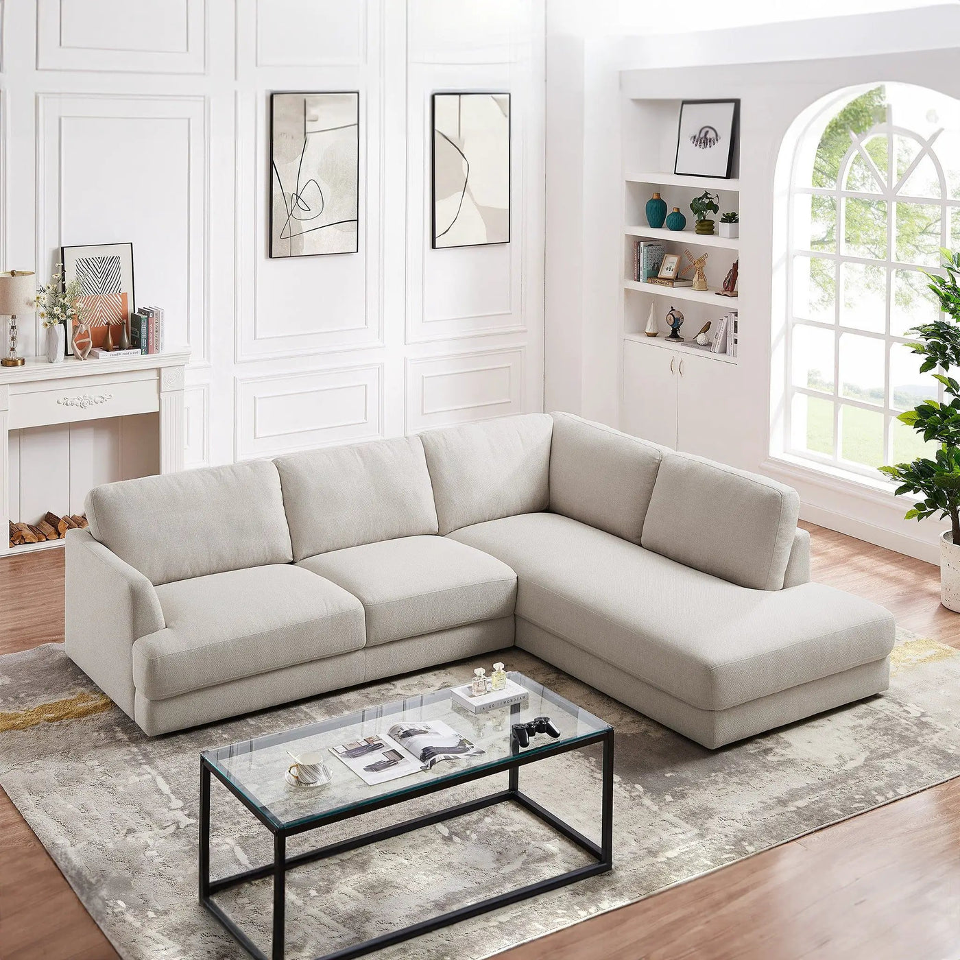 Glander - Comfortable Cozy Sectional Sofa by Unique Piece Furniture