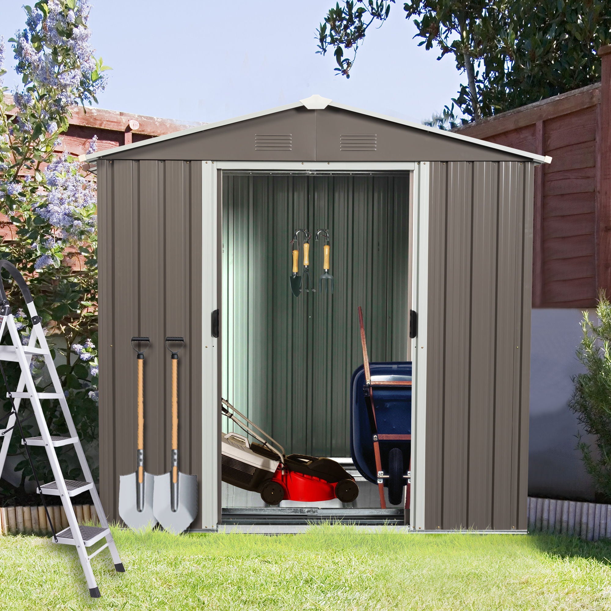 Outdoor Metal Storage Shed by HouseOfZazla