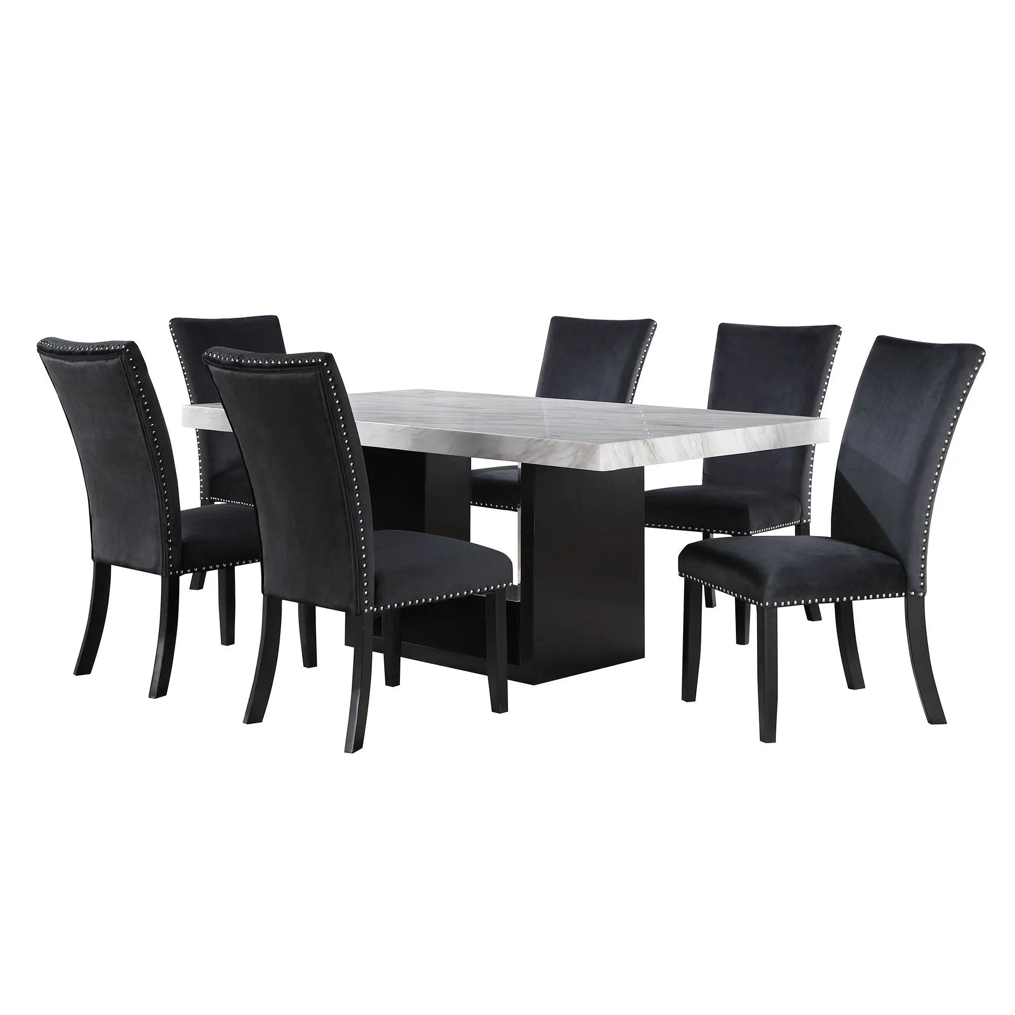 Sheena - 5 Pieces Dining Table Set - Black by Unique Piece Furniture