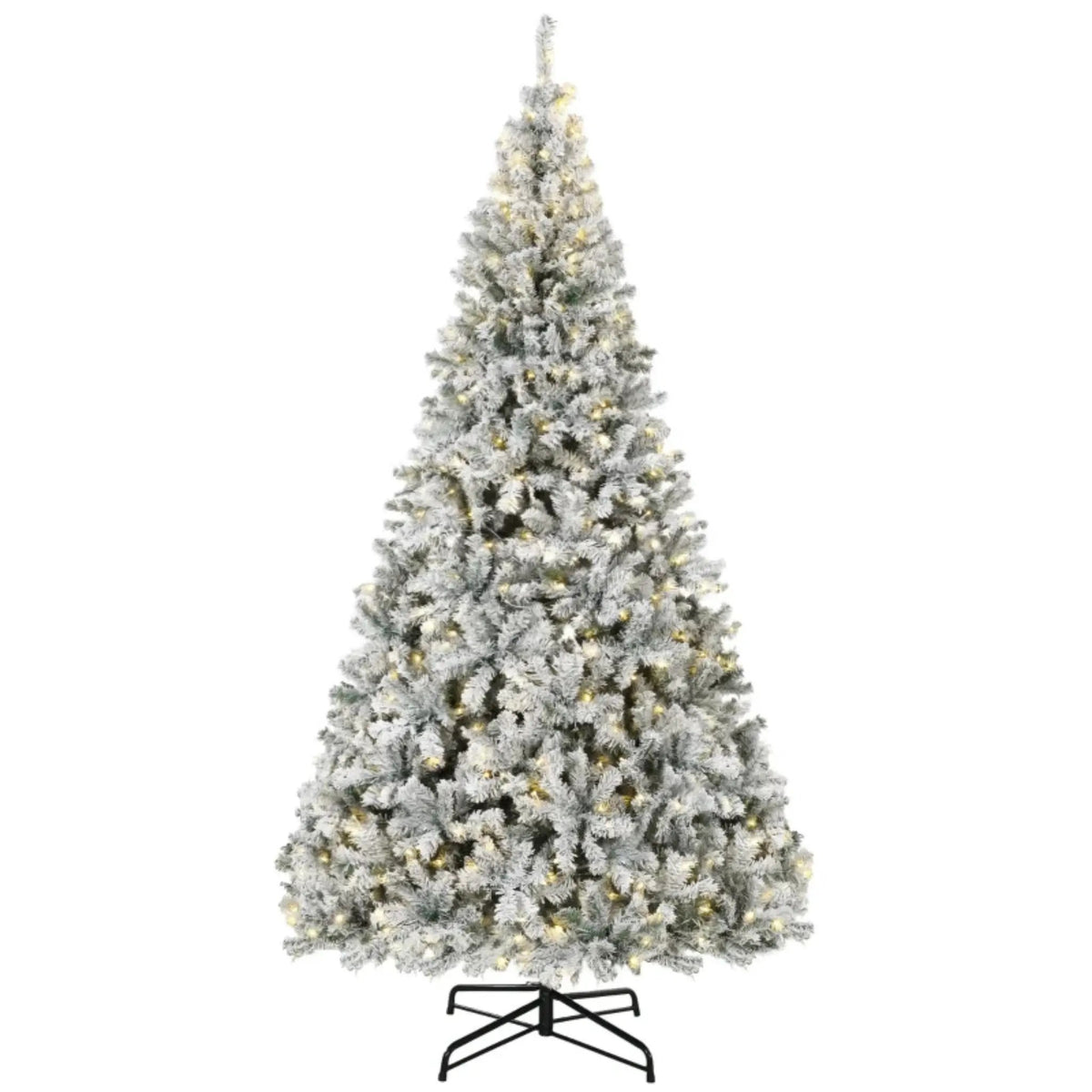 9 Ft Pre-Lit Flocked Fraser Fir Artificial Christmas Tree by HouseOfZazla