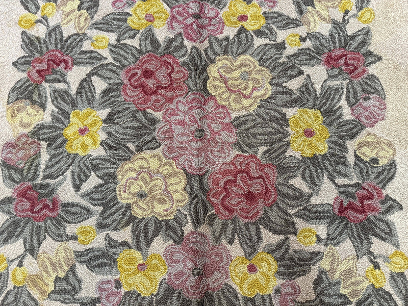 Palace Size American Hooked Rug 11x20 Aubusson Style Ivory by Jewel Rugs