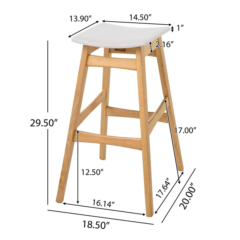 Modern Bar Stool Set With Upholstered Seating by HouseOfZazla