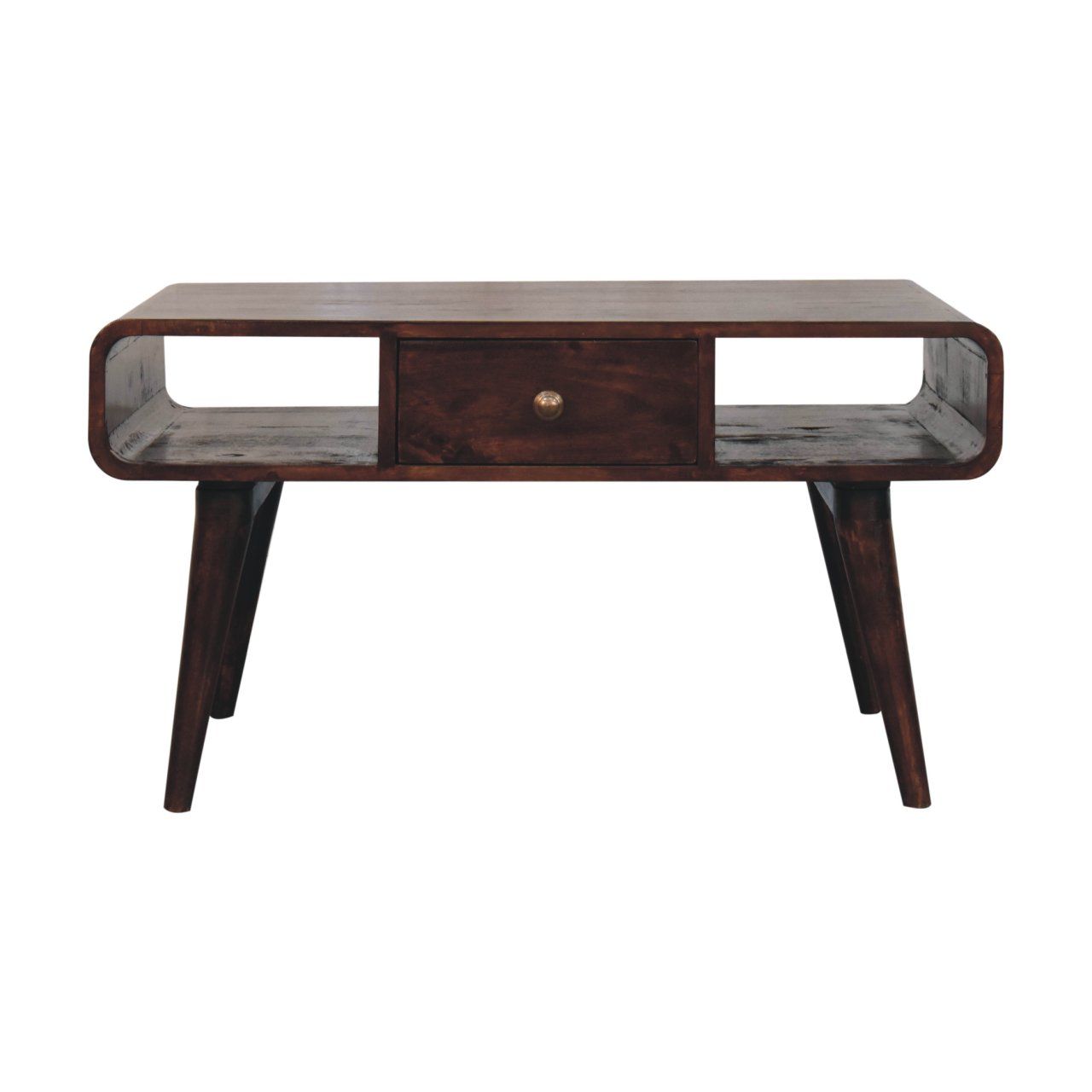 Solid Wood Curved Coffee Table by HouseOfZazla