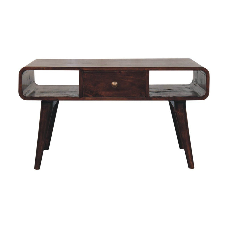Solid Wood Curved Coffee Table by HouseOfZazla