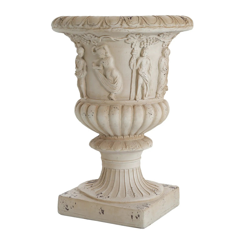 Garden Urn, Antique White, 27" H by HouseOfZazla
