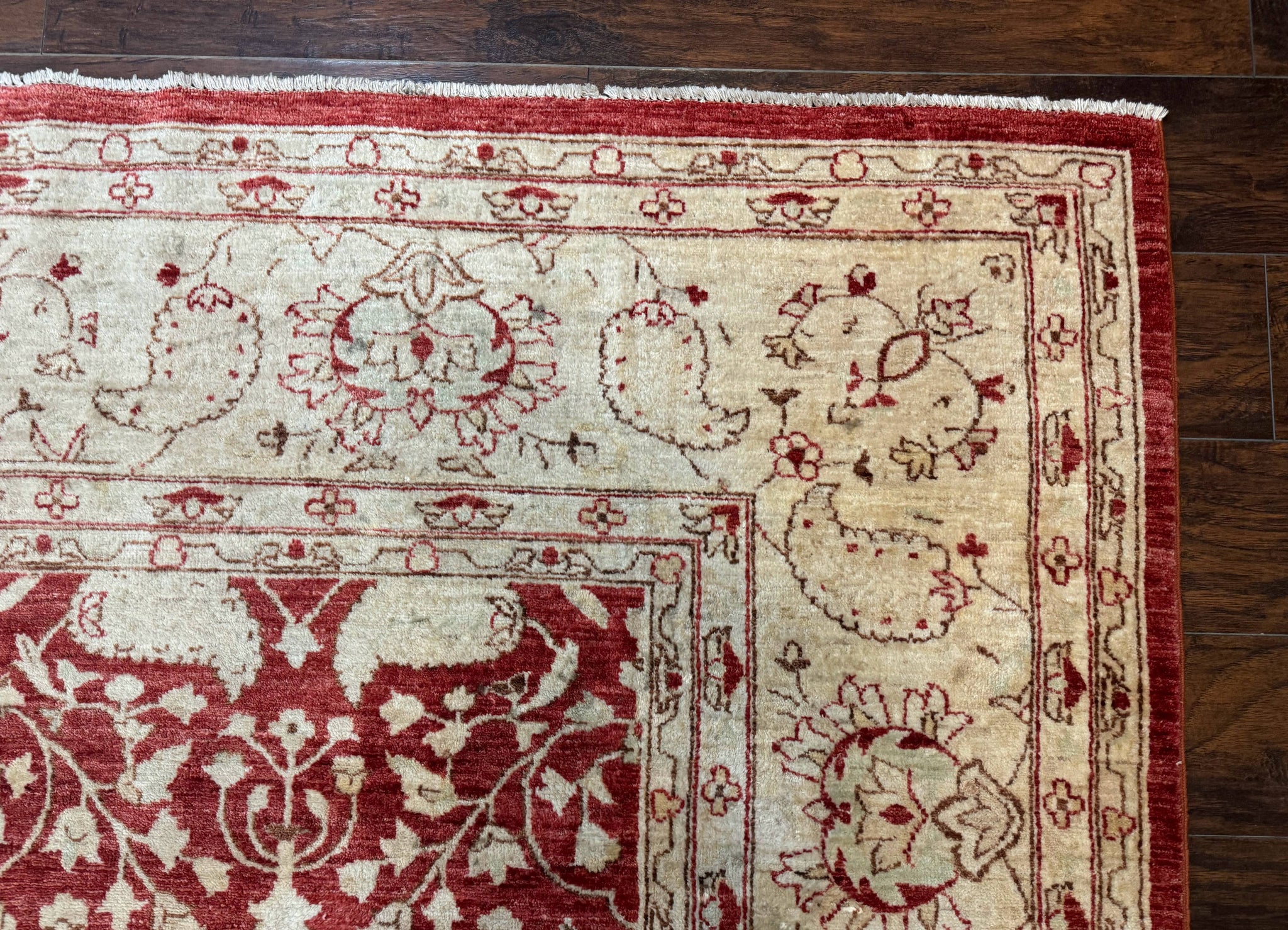 Pakistani Chobi Rug 8x10, Red, Handmade by Jewel Rugs