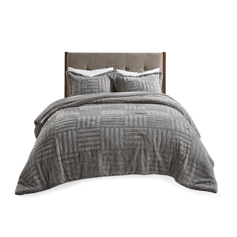 King/Cal King Faux Fur Down Alternative Comforter Mini Set by HouseOfZazla