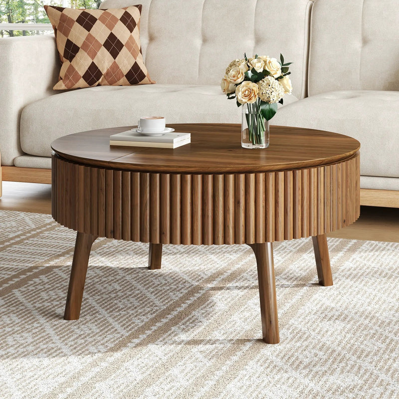 Modern Round Lift-Top Coffee Table by HouseOfZazla