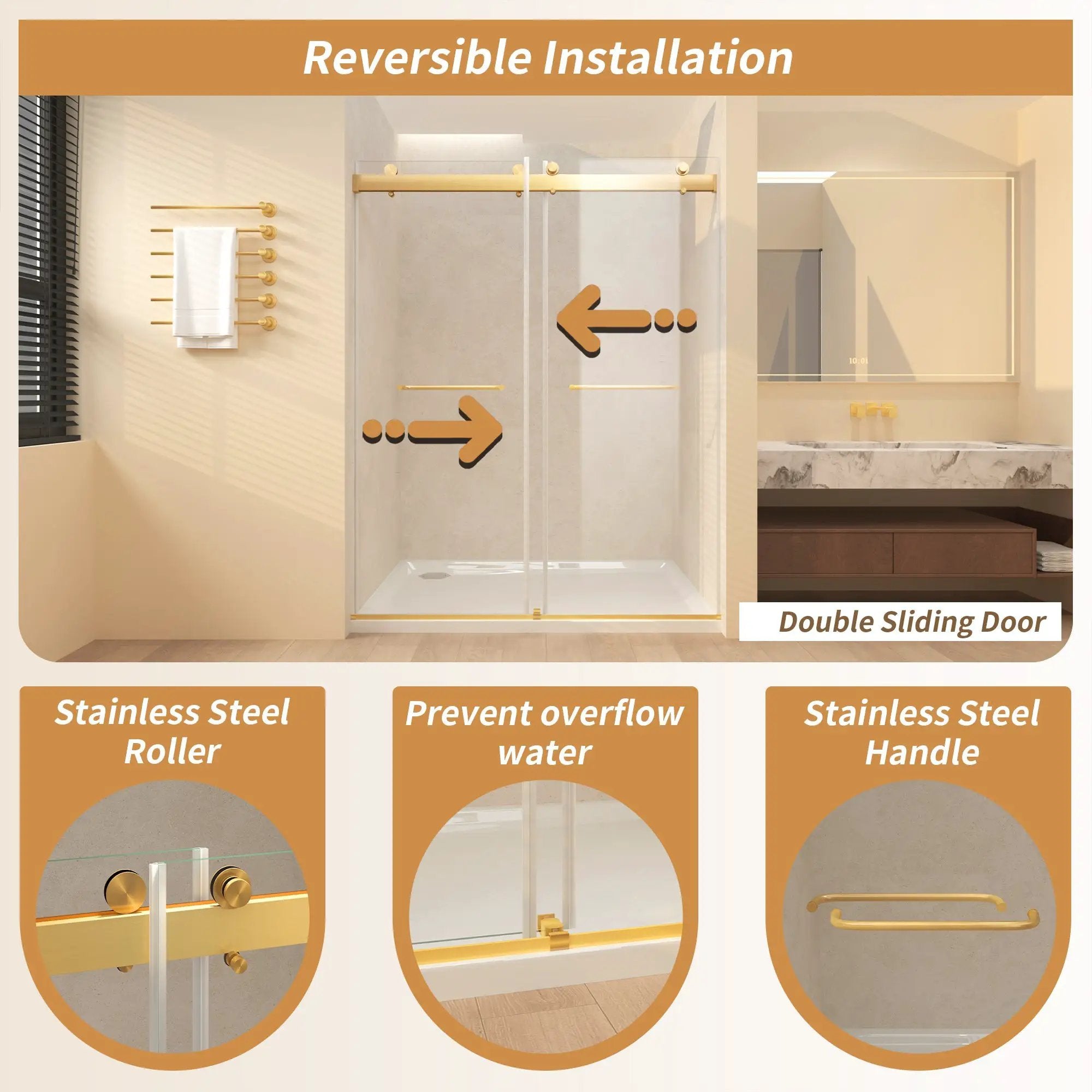 Frameless Sliding Glass Shower Doors by HouseOfZazla