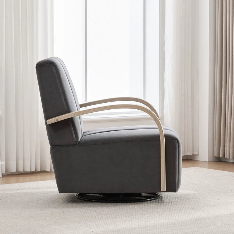 360° Swivel Accent Chair With Armrests by Unique Piece Furniture