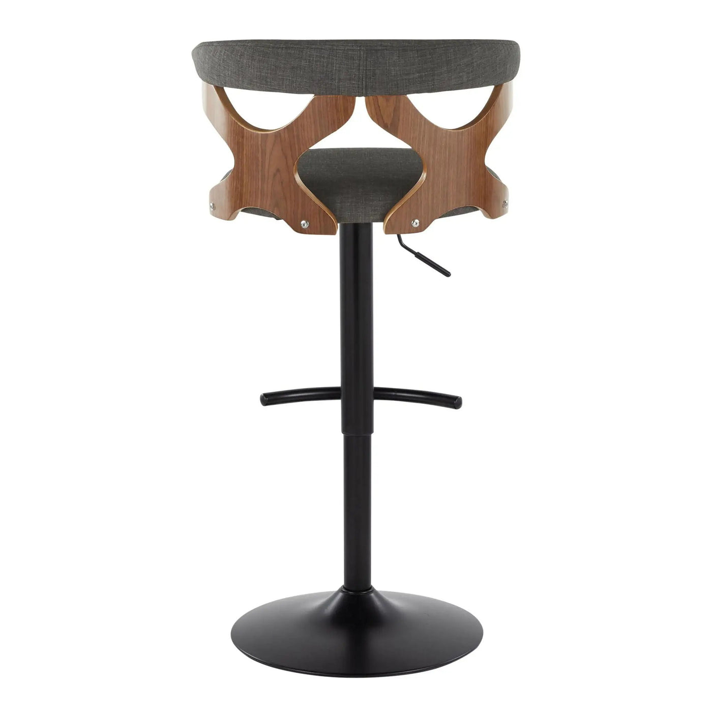 Gardenia - Contemporary Adjustable Barstool, Swivel With Rounded T Footrest (Set of 2) by HouseOfZazla