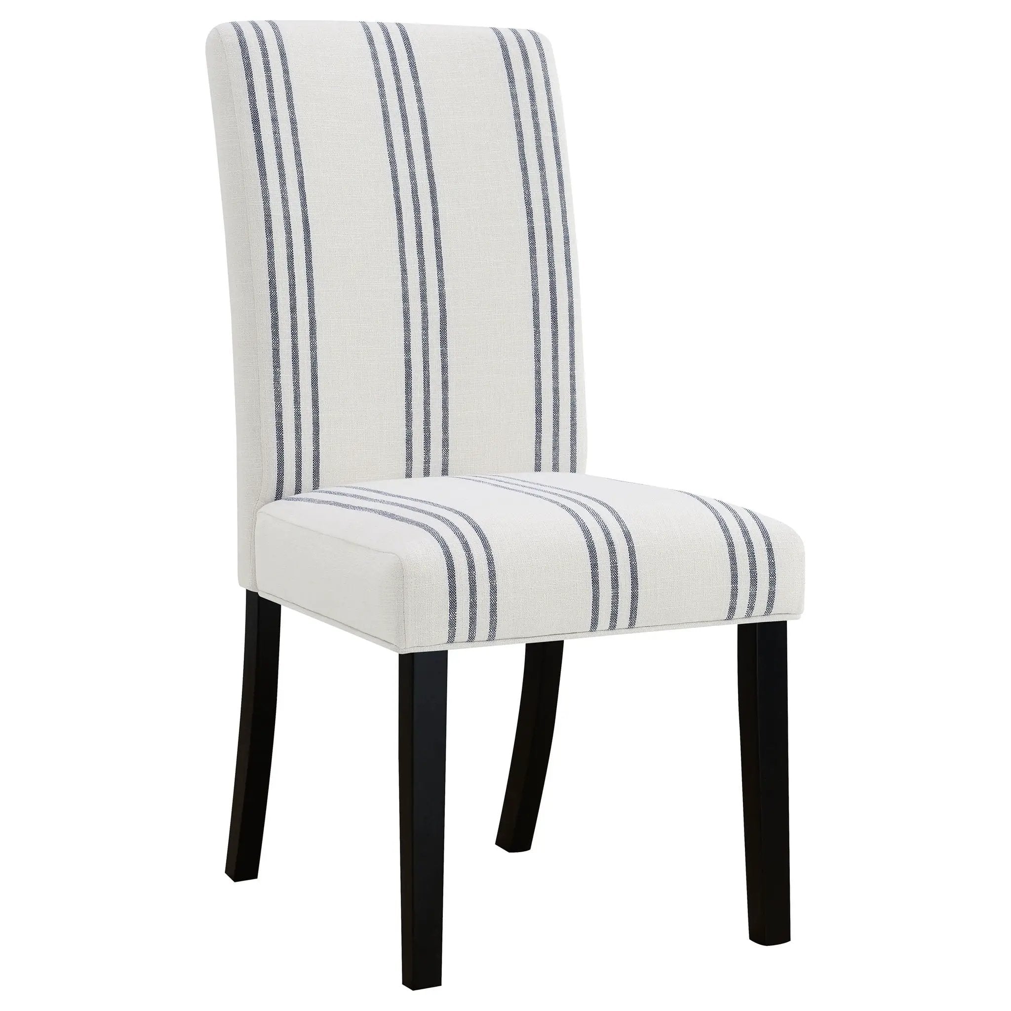 Draper - Upholstered Dining Chair (Set of 2) With Vertical Stripes - Beige by HouseOfZazla