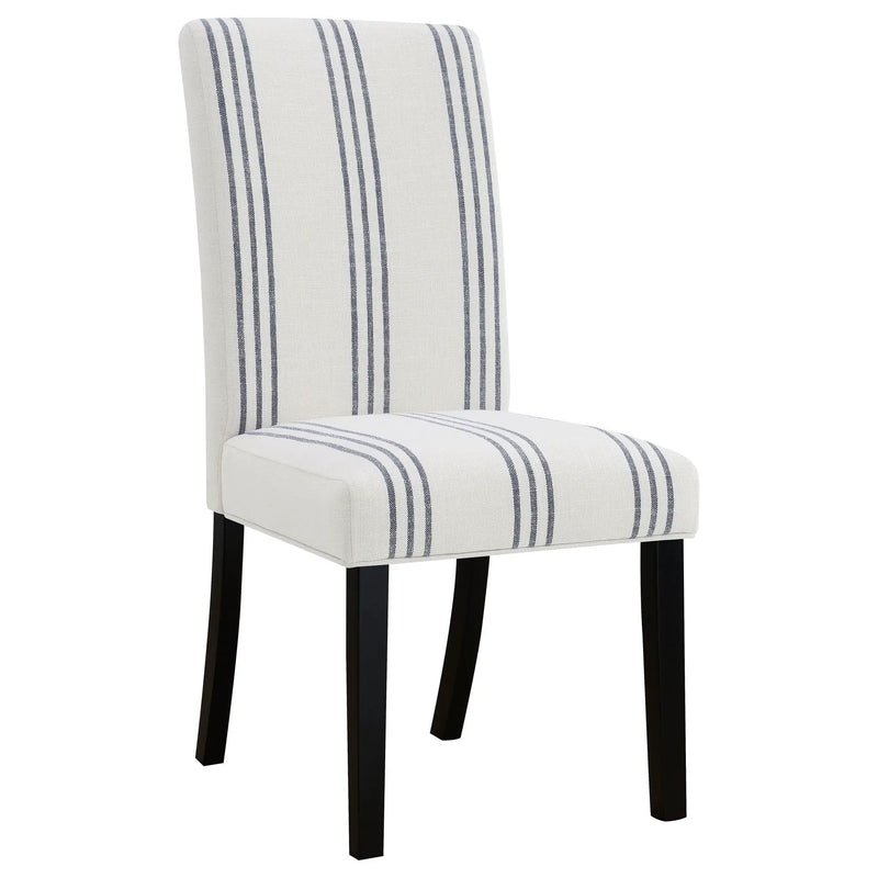 Draper - Upholstered Dining Chair (Set of 2) With Vertical Stripes - Beige by HouseOfZazla