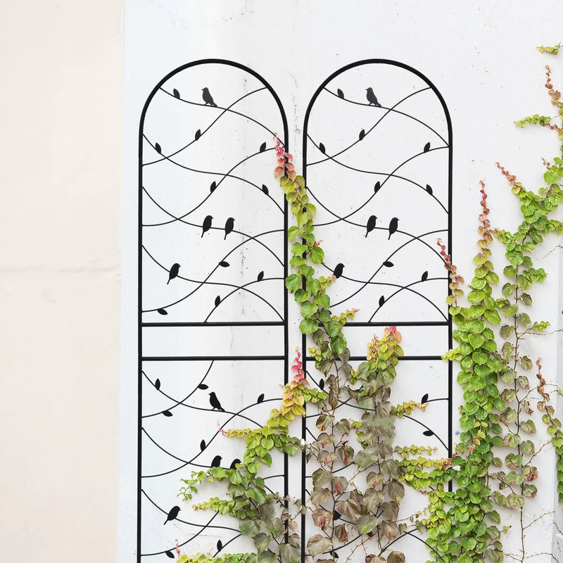 2 Pack Metal Garden Trellis 71" x 19.7" Rustproof Outdoor Plant Support by HouseOfZazla