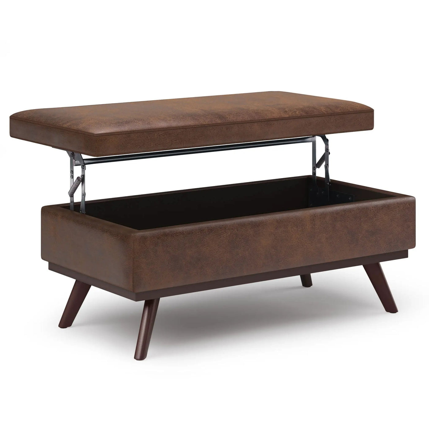 Owen - Lift Top Large Coffee Table Storage Ottoman, Mid Century Style by HouseOfZazla