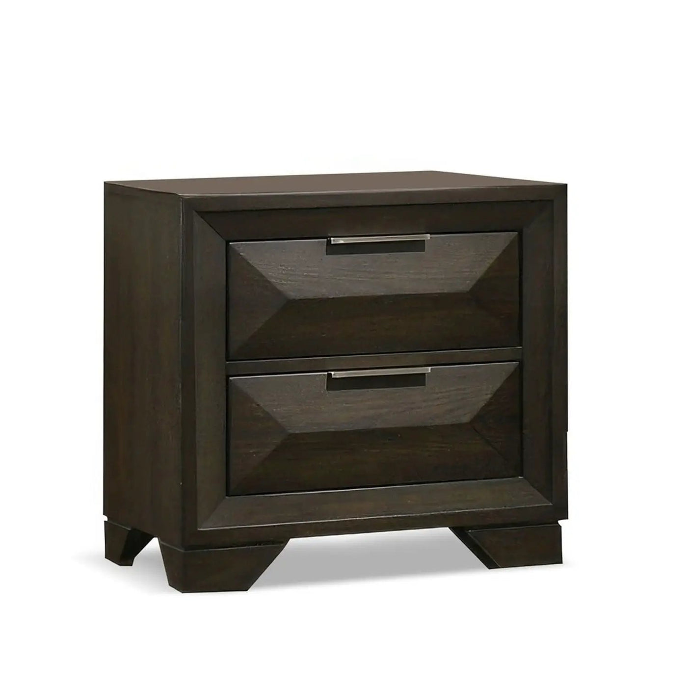 3 Piece Bedroom Set With Faceted Panels Bed And 2 Nightstands by HouseOfZazla